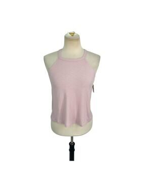 Freshman Rib Knit Trapeze Top Pink Size Medium NWOT